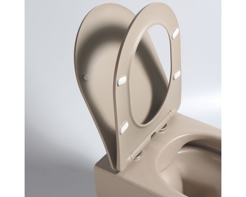 Унитаз подвесной Vincea Evo VT1-34SMC безободковый капучино матовый сиденье с микролифтом