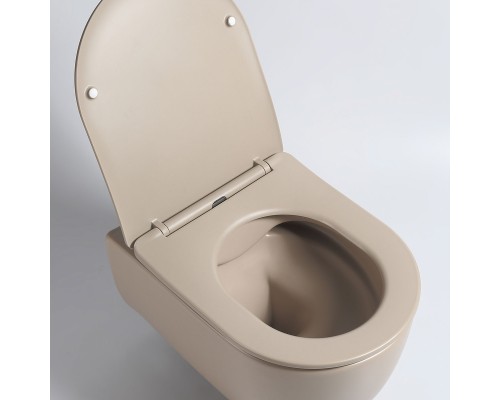 Унитаз подвесной Vincea Evo VT1-34SMC безободковый капучино матовый сиденье с микролифтом