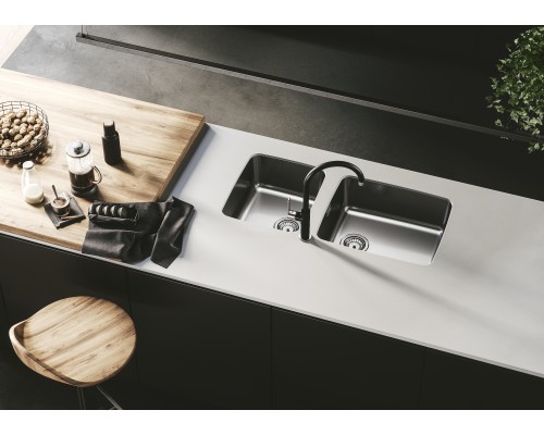 Кухонная мойка Alveus Luno 30 SAT 90 FI 400x400 1129251 Сатинированная сталь