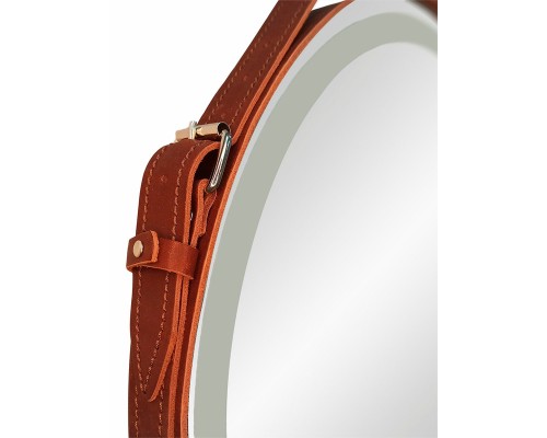 Зеркало Континент Millenium Brown D 500 с подсветкой с сенсорным выключателем на ремне из натуральной кожи