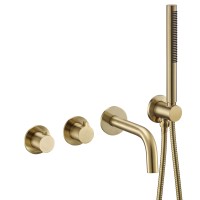 Смеситель термостатический для ванны встраиваемый Benesque Lumiere 11011904 латунь брашированная