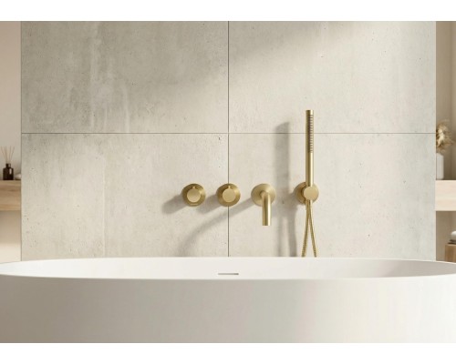 Смеситель термостатический для ванны встраиваемый Benesque Lumiere 11011904 латунь брашированная