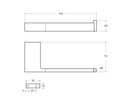 Держатель туалетной бумаги Cezares Slider SLIDER-PH1-NOP Черный матовый