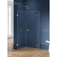 Душевое ограждение NEW TRENDY AVEXA GOLD BRUSHED R 100x80x200 золото