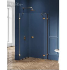 Душевое ограждение NEW TRENDY AVEXA GOLD BRUSHED R 100x80x200 золото