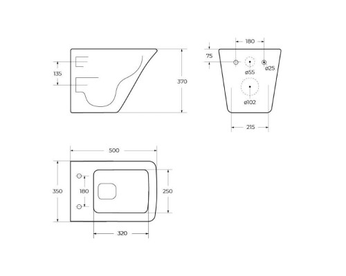 Унитаз BelBagno Marmi BB052CHR подвесной без сиденья