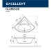 Ванна EXCELLENT Glamour 150x150 "RELAX" (белый)