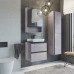 Тумба с раковиной Comforty Эдинбург 60-2 подвесная Бетон светлый