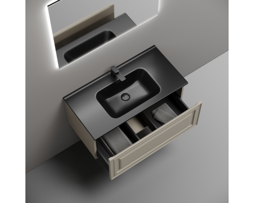 Тумба под раковину подвесная Sancos Very 89х44х40,, с доводчиками, Beige Soft, VR90CE