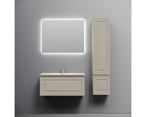 Тумба под раковину подвесная Sancos Very 89х44х40,, с доводчиками, Beige Soft, VR90CE