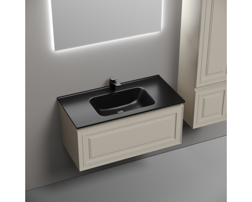 Тумба под раковину подвесная Sancos Very 89х44х40,, с доводчиками, Beige Soft, VR90CE