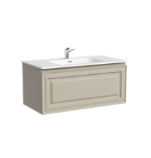 Тумба под раковину подвесная Sancos Very 89х44х40,, с доводчиками, Beige Soft