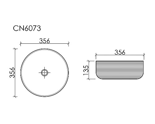 Раковина накладная Ceramicanova 356x356x135, темный антрацит матовый