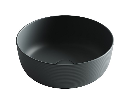 Раковина накладная Ceramicanova 356x356x135, темный антрацит матовый