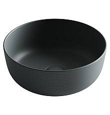 Раковина накладная Ceramicanova 356x356x135, темный антрацит матовый