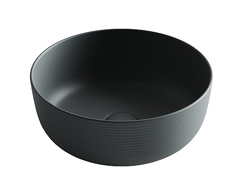 Раковина накладная Ceramicanova 356x356x135, темный антрацит матовый