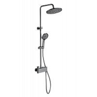 Душевая система с термостатом Wonzon&Woghand, Темный графит