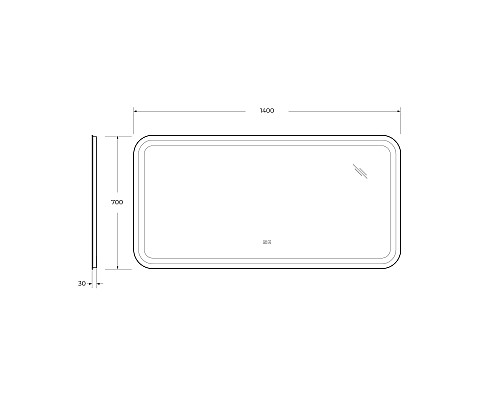 Зеркало Cezares Stylus 140 CZR-SPC-STYLUS-1400-700-TCH-WARM с подсветкой с сенсорным выключателем и подогревом