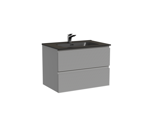 Тумба под раковину подвесная Sancos Folk 69х44х50, с доводчиками, Ergraut soft, FL70ES