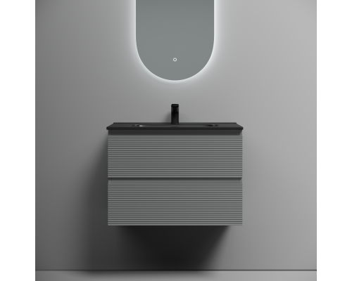 Тумба под раковину подвесная Sancos Folk 69х44х50, с доводчиками, Ergraut soft, FL70ES