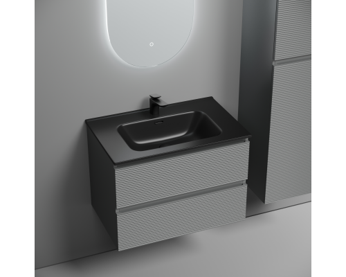 Тумба под раковину подвесная Sancos Folk 69х44х50, с доводчиками, Ergraut soft, FL70ES