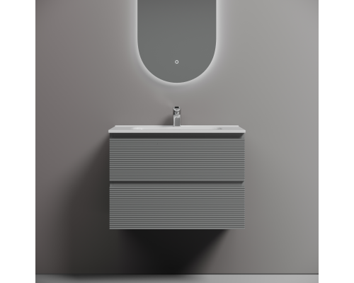 Тумба под раковину подвесная Sancos Folk 69х44х50, с доводчиками, Ergraut soft, FL70ES