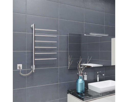 Полотенцесушитель электрический Vincea VTD-1S2CE 43х80 хром таймер