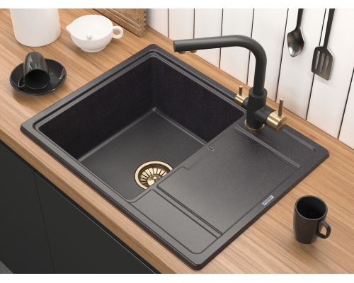 Мойка для кухни кварцевая Paulmark Weimar PM216550-BL