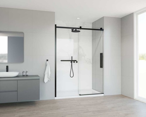 Душевая дверь Vincea Como Soft VDS-1CS140CLB 1400 черный стекло прозрачное