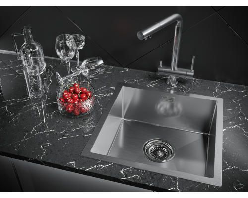 Кухонная мойка Paulmark Aller 44 PM904444-BS Брашированная сталь