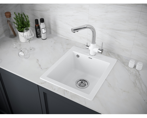 Мойка для кухни кварцевая Paulmark Leer PM104249-WH