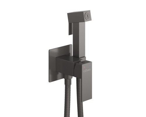 Гигиенический душ со смесителем Cezares Slider SLIDER-DIF-GM Оружейная сталь