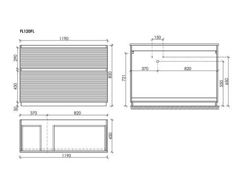 Тумба под раковину Напольная Sancos Folk Floor 119.5 FL120FLW Bianco