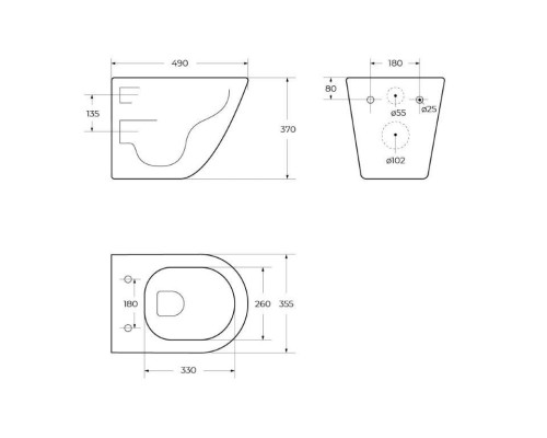 Унитаз BelBagno Sfera-R BB046CHR подвесной без сиденья