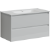 Тумба под раковину SANCOS Libra 890х450х500, c двумя ящиками, белый глянец