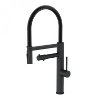 Смеситель для кухни с гибким изливом и подключением фильтра Wonzon&Woghand, Черный матовый