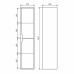 Шкаф-пенал подвесной Uperwood Modul 33х36х150 см, белый/графит