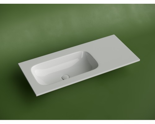 Раковина накладная Ceramicanova Грация (Grace) чаша слева без отв под смеситель 1010x457x137 белый