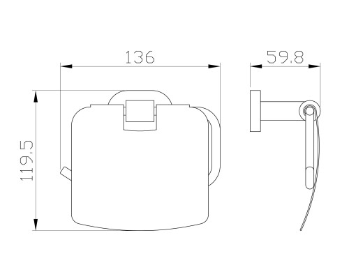 Держатель для туалетной бумаги с крышкой Wonzon&Woghand, Глянцевое золото
