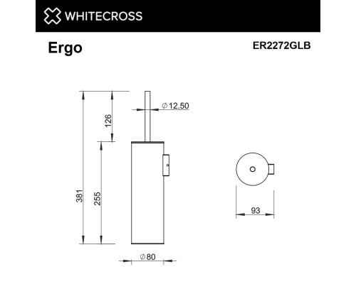 Ершик подвесной WHITECROSS Ergo (брашированное золото)