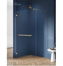 Душевое ограждение NEW TRENDY AVEXA GOLD BRUSHED 90x200 брашированное золото