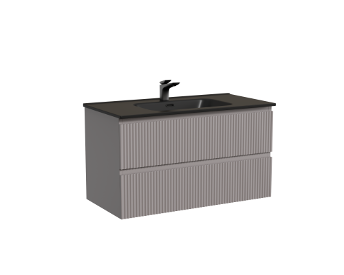 Тумба под раковину подвесная Sancos Snob R 89х44х50, с доводчиками, Doha Soft, SNR90SM