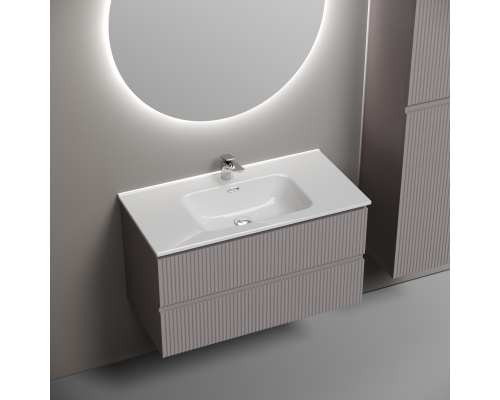 Тумба под раковину подвесная Sancos Snob R 89х44х50, с доводчиками, Doha Soft, SNR90SM