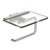 Держатель для туалетной бумаги с полкой Wonzon&Woghand GRAFFITY, Браш никель WW-9326-BN