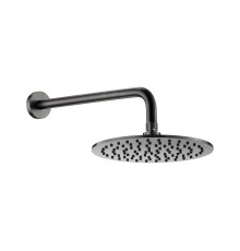 Настенный верхний душ Benesque Lumiere 25 см, чёрный брашированный