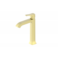 Смеситель для раковины высокий Wonzon&Woghand, Брашированное золото