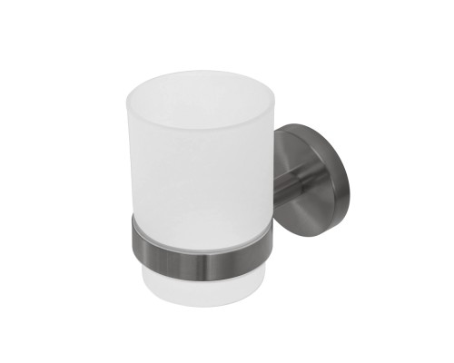 Стакан для зубных щеток Cezares Relax RELAX-TUMS-GM Оружейная сталь