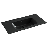 Умывальник накладной Ceramicanova Element 910x465x180 черный матовый