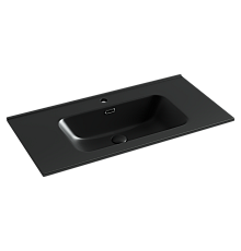 Умывальник накладной Ceramicanova Element 910x465x180 черный матовый