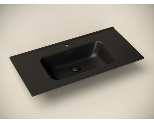 Умывальник накладной Ceramicanova Element 910x465x180 черный матовый